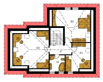 Plano de planta de la segunda planta - BUNGALOW 66